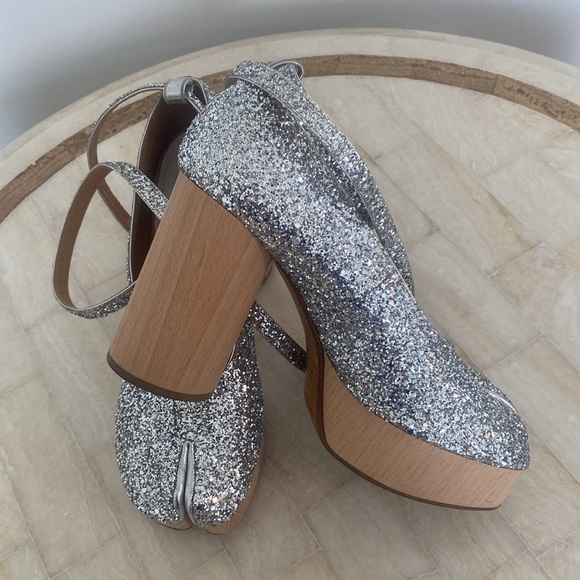 Mason Margeiela Paris split toe, crushed crystal smashed, thick round heel , 39 - Picture 5 of 16